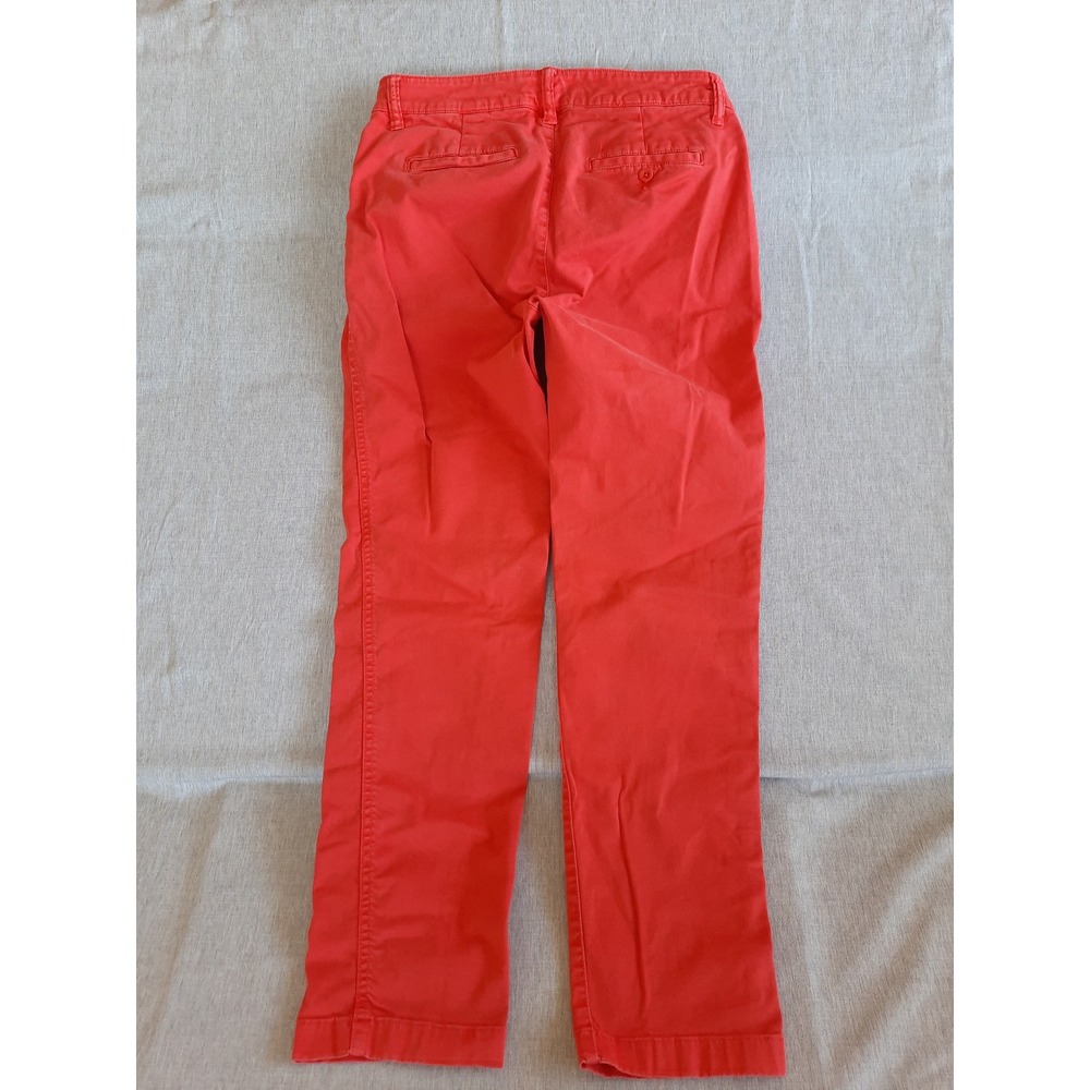 Lauren Ralph Lauren Women 4 Outdoor Black‎ Label Orange Straight Chino Pants